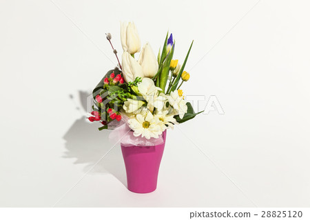 colorful floral bouquet on a white 28825120