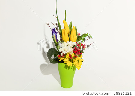 colorful floral bouquet on a white 28825121