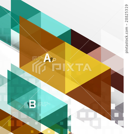 Color transparent trianlge tiles with infographic Color transparent trianlge tiles with infographic 28825319