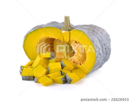 Fresh pumpkin on white background Fresh pumpkin on white background 28826933