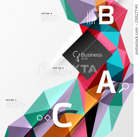 3d polygonal object triangles, abstract background 3d polygonal object triangles, abstract background 28827740