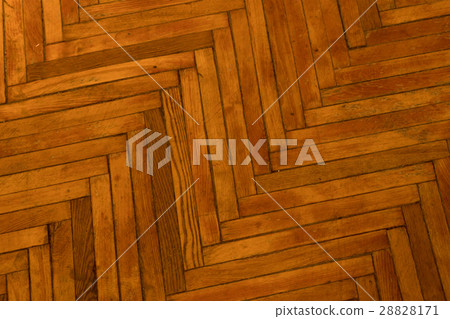 texture of wooden parquet floor Brown close-up 28828171