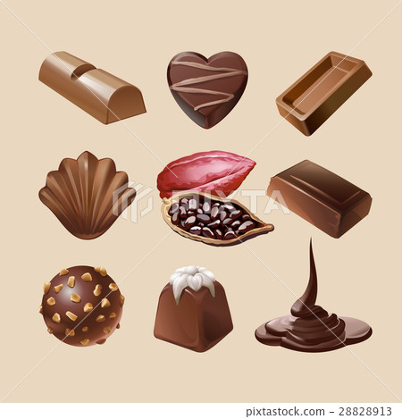 Set icons of chocolate Set icons of chocolate 28828913