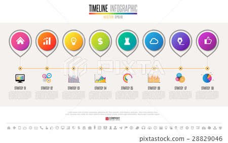 Timeline Infographics Design Template 28829046