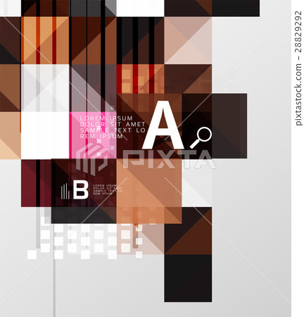 Vector square elements on gray abstract background 28829292