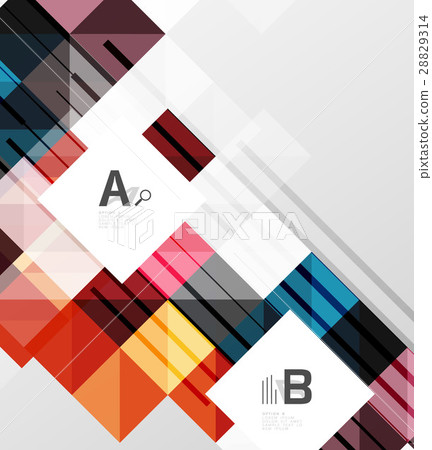 Vector square elements on gray abstract background 28829314