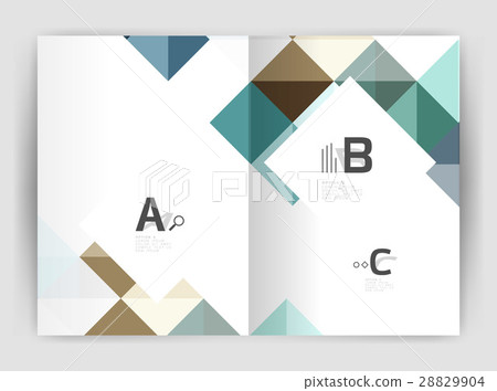 Vector square leaflet, business a4 print template Vector square leaflet, business a4 print template 28829904