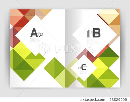 Vector square leaflet, business a4 print template 28829906
