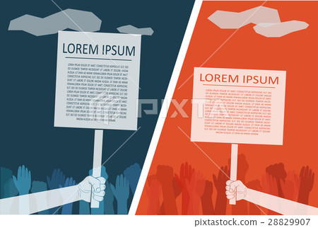 Human hand holding empty banner Human hand holding empty banner 28829907