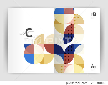 Abstract background with color triangles, annual 28830002