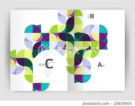 Abstract background with color triangles, annual 28830003
