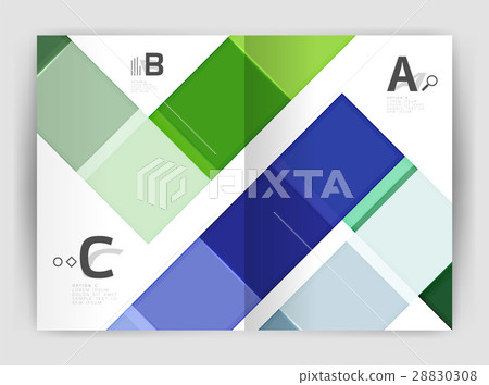 Colorful modern stripes business flyer 28830308