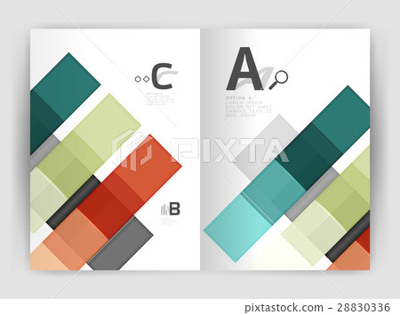 Colorful modern stripes business flyer 28830336