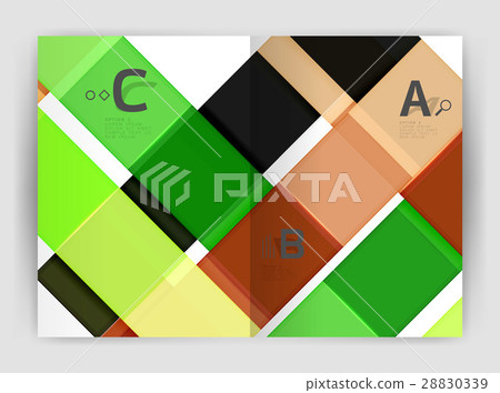 Colorful modern stripes business flyer 28830339