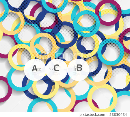 3d rings on grey. Geometrical modern abstract 3d rings on grey. Geometrical modern abstract 28830484