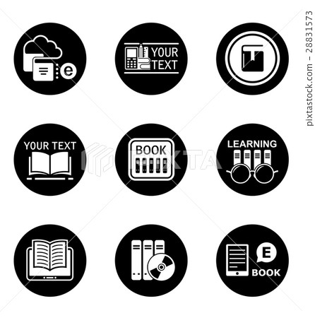 book learning concept round icons 28831573