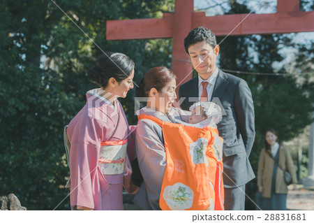 shrine visit, family, person 28831681