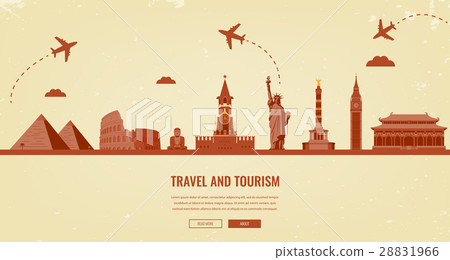 Travel composition with famous world landmarks 28831966