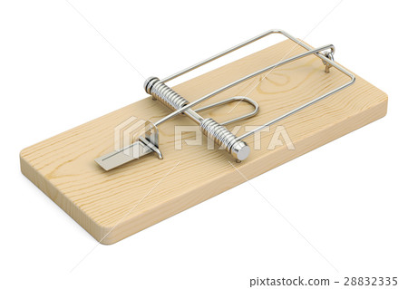 empty mousetrap, 3D rendering empty mousetrap, 3D rendering 28832335