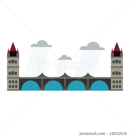 Modern bridge flat pictogram business architecture Modern bridge flat pictogram business architecture 28832630