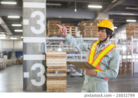 Logistics warehouse finger pointing Logistics warehouse finger pointing 28832799