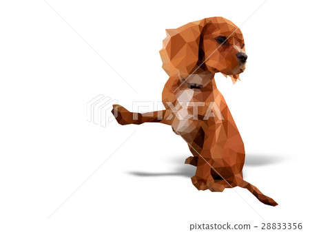 Dog made of polygon (cavalier) Dog made of polygon (cavalier) 28833356
