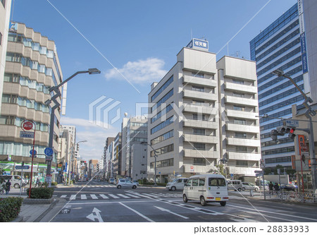 Kuramaebashi-dori和Kiyosubashi-dori相交的Torigoe Ichigo交叉路口（東京都台東區） 28833933