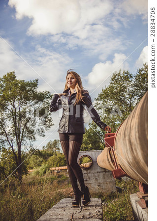 the girl at the iron pipe 28834708