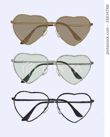 Vector heart glasses isolated  vector. 28834766