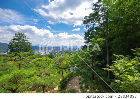 京都市區風景從京都Ogurayama 28834858