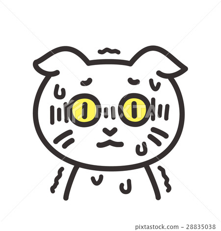 Character expression of a cat frightened Character expression of a cat frightened 28835038