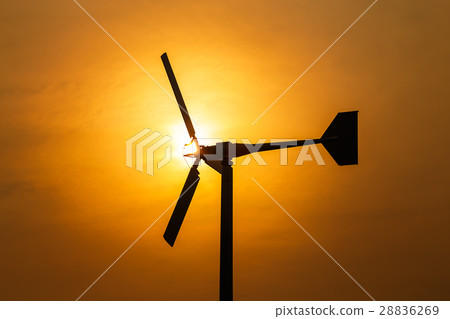 Wind turbine with sun 28836269