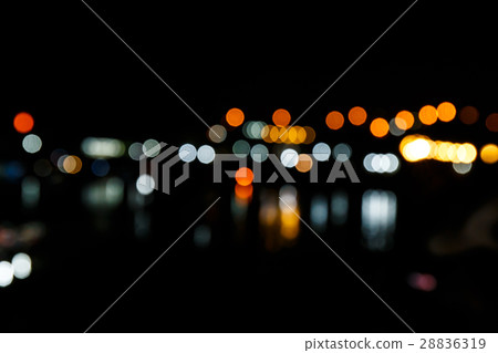 Night city light  bokeh background 28836319