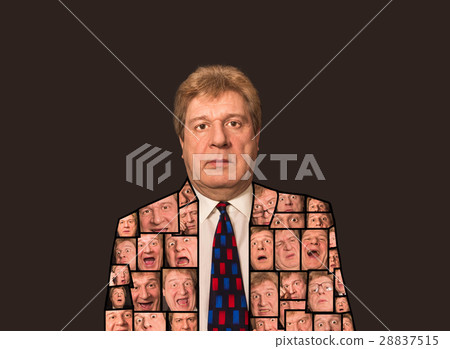 The collage from different male face expressions The collage from different male face expressions 28837515