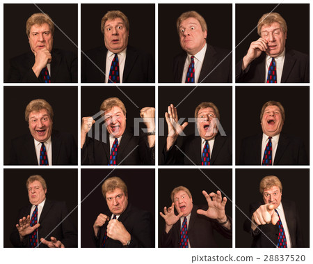 The collage from different male face expressions The collage from different male face expressions 28837520