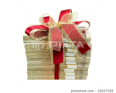 Thai banknote 1000 baht on white background 28837588