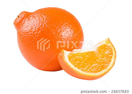 orange tangerine or Mineola with a slice isolated orange tangerine or Mineola with a slice isolated 28837683