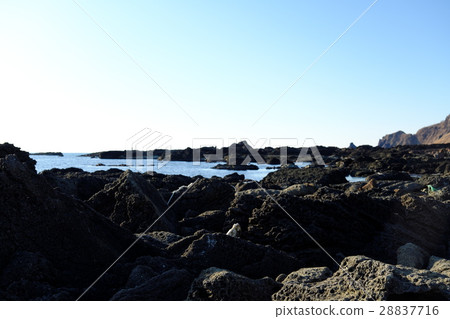 在黃昏時接近潮起潮落的Shiozaki 28837716