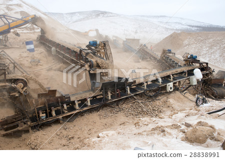Gold mining. Industrial site. Gold mining. Industrial site. 28838991