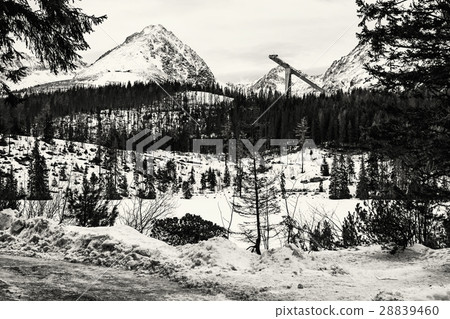 Solisko with springboard for ski jumping, colorles 28839460