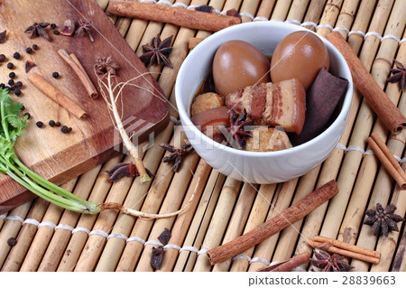 Stewed boiled egg with tofu and streaky pork Stewed boiled egg with tofu and streaky pork 28839663