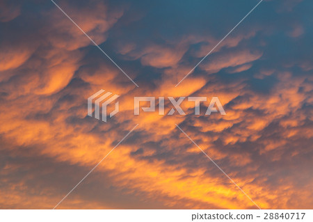 Fiery vivid sunset sky clouds Fiery vivid sunset sky clouds 28840717