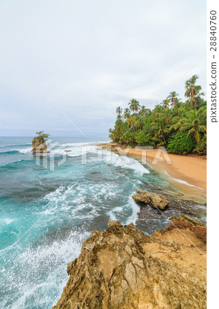 Idyllic beach Manzanillo Costa Rica 28840760