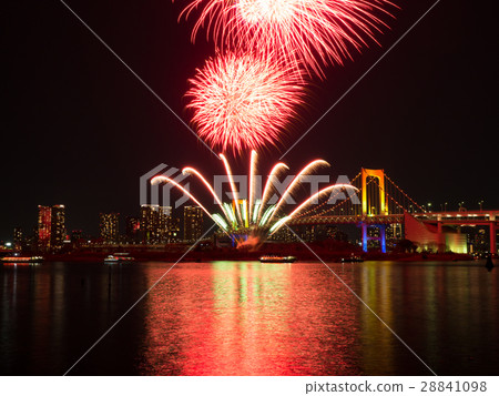 Rainbow Bridge and Fireworks Rainbow Bridge and Fireworks 28841098