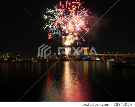 Rainbow Bridge and Fireworks 28841099