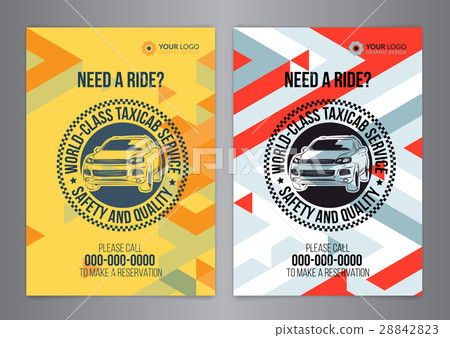 Set of taxi service business layout templates. 28842823