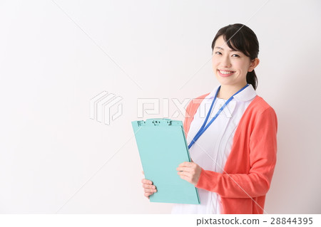 Medical image Young woman nurse in white dress Medical image Young woman nurse in white dress 28844395