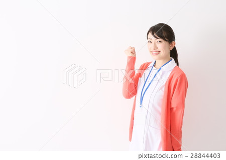醫療圖像白色禮服的少婦護士 醫療圖像白色禮服的少婦護士 28844403