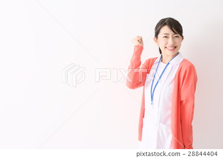 Medical image Young woman nurse in white dress Medical image Young woman nurse in white dress 28844404