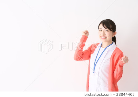 醫療圖像白色禮服的少婦護士 28844405